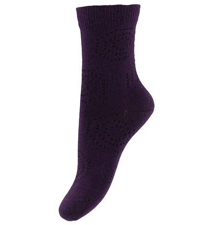 Chaussettes Smallstuff - Foncé Violet av. Pointelle Chaussettes Smallstuff - Foncé Violet av. Pointelle