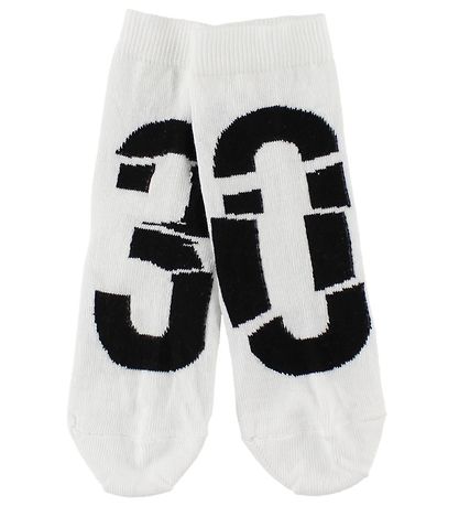 Molo Socken - 2er-Pack - Norm - Weiß/Schwarz m. Text Molo Socken - 2er-Pack - Norm - Weiß/Schwarz m. Text