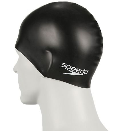 Speedo Sundhetta - Junior Plain Moulded Silicone Cap - Svart