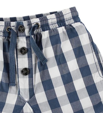 Wheat Shorts - Blauw/Wit Geruit