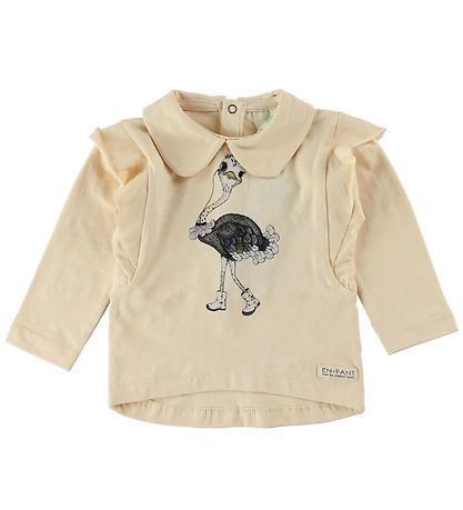 En Fant Blouse - Licht Perzik m. Struisvogel/Rushes En Fant Blouse - Licht Perzik m. Struisvogel/Rushes