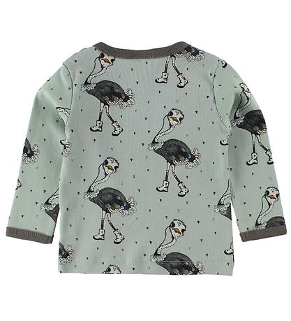 En Fant Blouse - Dusty Green w. Ostriches En Fant Blouse - Dusty Green w. Ostriches
