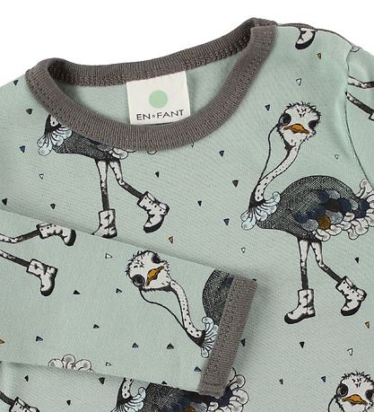 En Fant Blouse - Dusty Green w. Ostriches En Fant Blouse - Dusty Green w. Ostriches