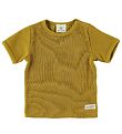 En Fant T-shirt - Mustard w. Pointelle En Fant T-shirt - Mustard w. Pointelle