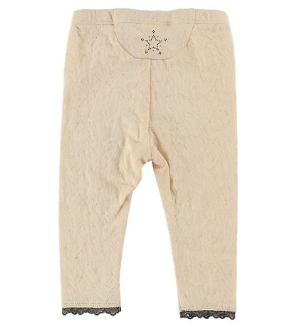 En Fant Leggings - Ljós ferskja M. Mynsturprjón