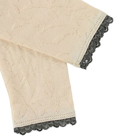 En Fant Leggings - Ljós ferskja M. Mynsturprjón
