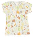 Joha T-shirt - Bamboo - White w. Fruits/Letters Joha T-shirt - Bamboo - White w. Fruits/Letters