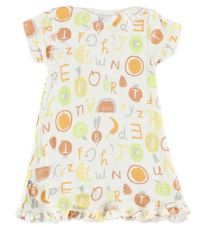 Joha Jurk - Bamboe - Wit m. Fruit/Letters