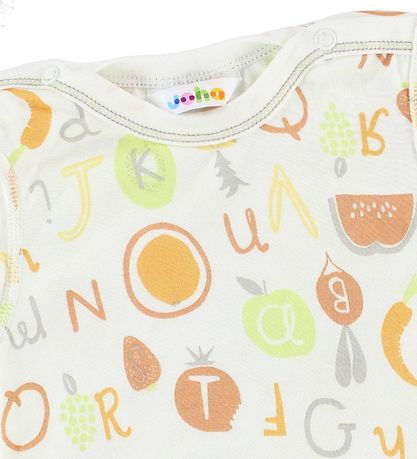 Joha Jurk - Bamboe - Wit m. Fruit/Letters