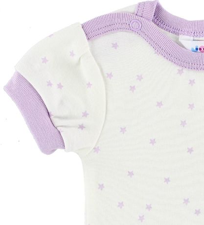 Joha T-shirt - Cotton - White/Lavender w. Stars Joha T-shirt - Cotton - White/Lavender w. Stars
