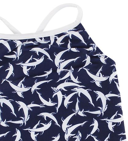 Petit Crabe Swimsuit - UV50+ - Navy w. Dolphins Petit Crabe Swimsuit - UV50+ - Navy w. Dolphins