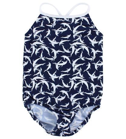 Petit Crabe Swimsuit - UV50+ - Navy w. Dolphins Petit Crabe Swimsuit - UV50+ - Navy w. Dolphins