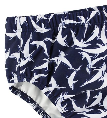 Petit Crabe Swim Diaper - UV50+ - Navy w. Dolphins