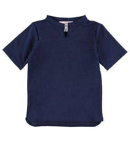 Petit Crabe Swim Top S/S - UV50+ - Navy w. Star