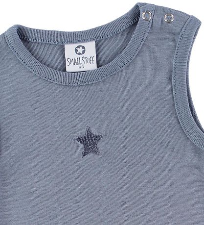 Smallstuff Romper mouwloos - Mat Blauw