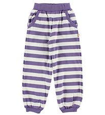 Katvig Trousers - White/Purple Striped Katvig Trousers - White/Purple Striped