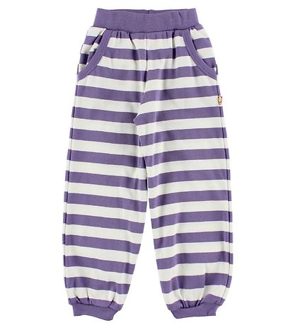 Katvig Trousers - White/Purple Striped Katvig Trousers - White/Purple Striped