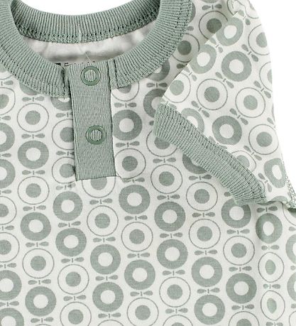 Katvig Classic Bodysuit - S/S - White w. Dusty Green Apples Katvig Classic Bodysuit - S/S - White w. Dusty Green Apples