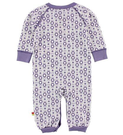 Katvig Classic Jumpsuit - White w. Purple Apples Katvig Classic Jumpsuit - White w. Purple Apples