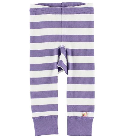 Katvig Leggings - Weiß/Lila gestreift