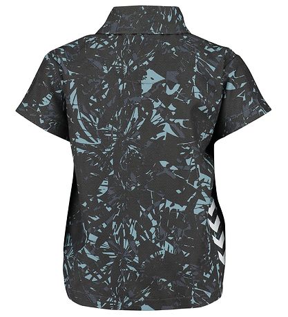Hummel Shirt - UV50+ - HMLSaxo - Charcoal/Light Blue Hummel Shirt - UV50+ - HMLSaxo - Charcoal/Light Blue