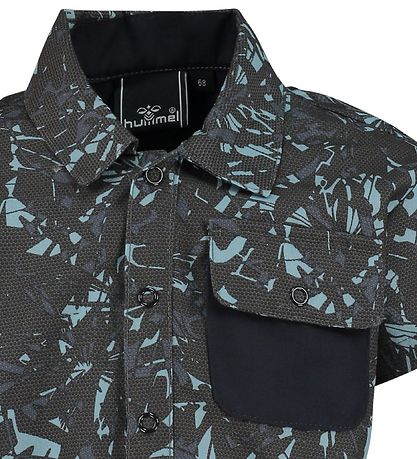 Hummel Shirt - UV50+ - HMLSaxo - Charcoal/Light Blue