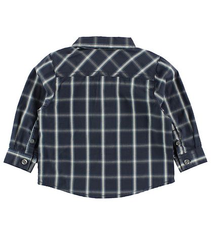 Wheat Shirt - Steel Blue w. Check Wheat Shirt - Steel Blue w. Check