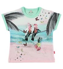 T-Shirt Me Too - Menthe av. Perroquets/Papillons T-Shirt Me Too - Menthe av. Perroquets/Papillons