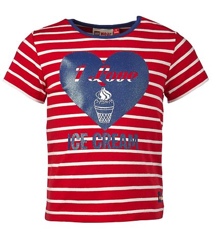 T-Shirt LEGO® DUPLO - Rouge/Blanc à Rayures av. Coeur T-Shirt LEGO® DUPLO - Rouge/Blanc à Rayures av. Coeur