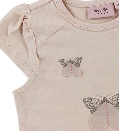 Noa Noa miniature T-shirt - Rose Powder w. Butterflies Noa Noa miniature T-shirt - Rose Powder w. Butterflies