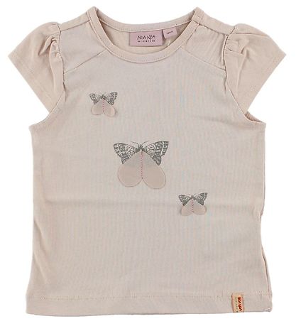 Noa Noa miniature T-shirt - Rose Powder w. Butterflies Noa Noa miniature T-shirt - Rose Powder w. Butterflies
