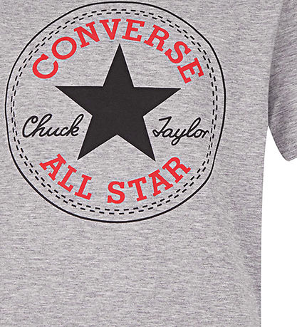 Converse T-shirt - Grey Melange w. Logo Converse T-shirt - Grey Melange w. Logo