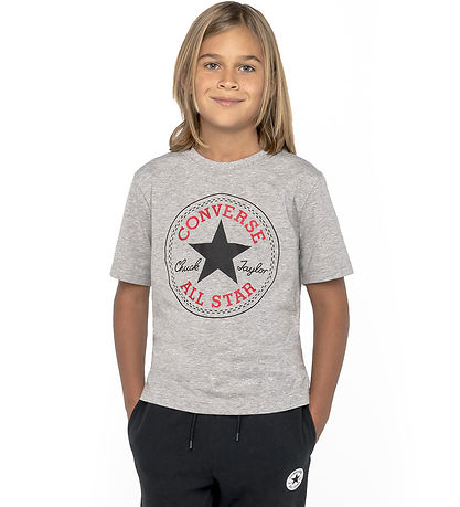 Converse T-shirt - Grey Melange w. Logo Converse T-shirt - Grey Melange w. Logo