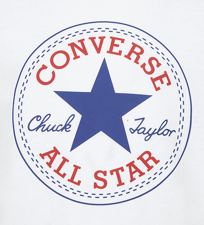 Converse Stuttermabolur - Hvítur M. Lógó