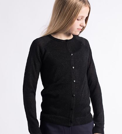 The New Cardigan - Svart m. Glitter