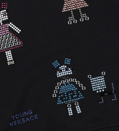 Young Versace Sweatshirt - Navy w. Rhinestone Young Versace Sweatshirt - Navy w. Rhinestone