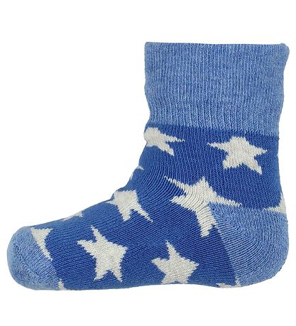 Melton Baby Socks - 2-Pack - Blue/Grey w. Stars Melton Baby Socks - 2-Pack - Blue/Grey w. Stars