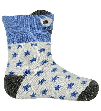 Melton Baby Socks - 2-Pack - Blue/Grey w. Stars Melton Baby Socks - 2-Pack - Blue/Grey w. Stars