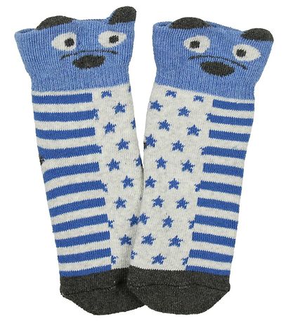 Melton Baby Socks - 2-Pack - Blue/Grey w. Stars Melton Baby Socks - 2-Pack - Blue/Grey w. Stars