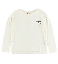 Roxy Blouse - Ivory w. Text/Buttons Roxy Blouse - Ivory w. Text/Buttons