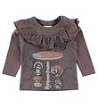 En Fant Blouse - Dusty Purple w. Mushrooms En Fant Blouse - Dusty Purple w. Mushrooms