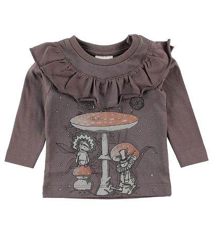 En Fant Blouse - Dusty Purple w. Mushrooms En Fant Blouse - Dusty Purple w. Mushrooms