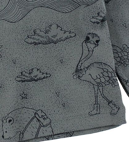 Blouse En Fant - Pétrole Cendré av. Animaux Blouse En Fant - Pétrole Cendré av. Animaux