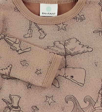 En Fant Blouse - Dusty Rose w. Animals