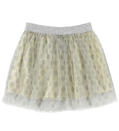 En Fant Tule Rok - Crème/Grijs m. Glitter