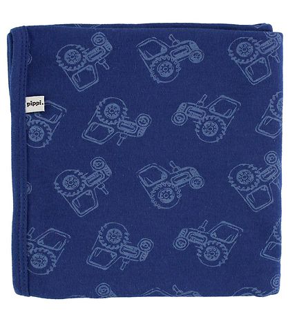 Pippi Dekens - 70x70 - 2-pack - Navy/Lichtblauw m. Tractor/De ka