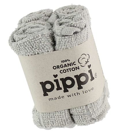 Pippi Washcloths - 4-Pack - Light Grey Pippi Washcloths - 4-Pack - Light Grey