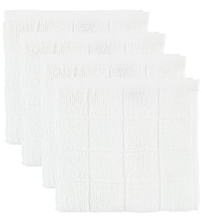 Pippi Baby Washcloths - 4-Pack - White Pippi Baby Washcloths - 4-Pack - White