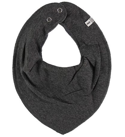 Pippi Teething Bib - Pointy - Charcoal Melange Pippi Teething Bib - Pointy - Charcoal Melange