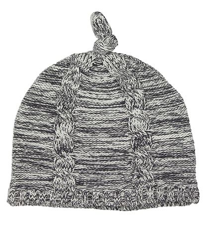 Minymo Hat - Knitted - White/Charcoal Minymo Hat - Knitted - White/Charcoal
